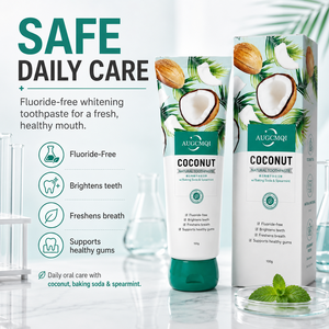 OEM Toothpaste Supplier Custom Natural <strong>Coconut</strong> Oil <strong>Teeth</strong> Whitening Toothpaste Deep Cleaning Remove Fluoride Free Toothpaste - Product Image 4