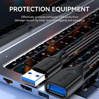 Cable de Extensión USB 3.0 VegGieg de 5 Gbps de Alta Velocidad, Macho a Hembra, Cable Extensor USB con Cable de Cobre Puro para Laptop, Memoria USB, Cámara
