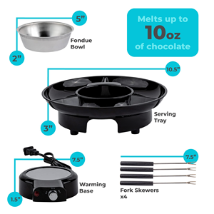 2024 populaire <span class=keywords><strong>maison</strong></span> fête Portable électrique chocolat et fromage <span class=keywords><strong>Fondue</strong></span> Pot ensemble pour faire fondre le chocolat - Product Image 2