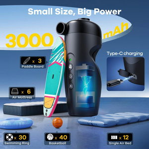Bomba de Aire Eléctrica Recargable Portátil, Mini <span class=keywords><strong>Inflador</strong></span> de Aire Inalámbrico para Tablas de SUP, Flotadores de Piscina y Colchones Inflables - Product Image 4
