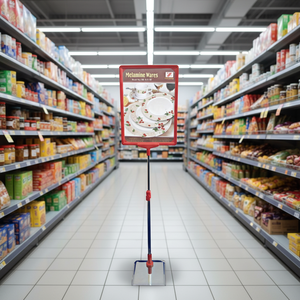 ป้ายโฆษณาโปรโมชั่นพลาสติกสำหรับซูเปอร์มาร์เก็ต ตัวอย่างฟรี พร้อมขาตั้งโชว์สินค้าแบบตั้งพื้น - Product Image 3