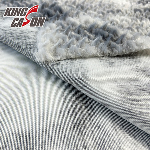 Tissu en fausse fourrure de <span class=keywords><strong>lapin</strong></span> Kingcason, doux et confortable, brossé d'un côté, pour manteaux et vestes d'<span class=keywords><strong>hiver</strong></span> - Product Image 1