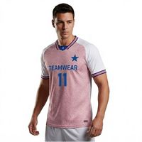 Jersey Sepak Bola Profesional Custom - Bahan Bernapas Ukuran Besar Lengan Pendek Performa Tinggi Seragam Cetak Sublimasi
