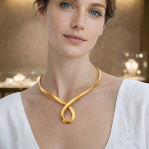 Collar Gargantilla Boho Geométrico Chapado en Oro, Joyería de Moda de Latón para Mujer, Regalo para Fiestas - Product Image 2