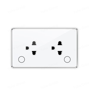 Prise murale intelligente YUHE 10A double pôle avec ports USB-A et USB-C pour contrôle par application, IP27, interrupteur ABS, double tension, design minimaliste - Product Image 1