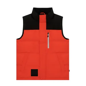 OEM Factory Custom Men's And Women's Winter Padded Vest Custom Logo Printing Outdoor Puffer Vest Warm Men Sleeveless Jacket