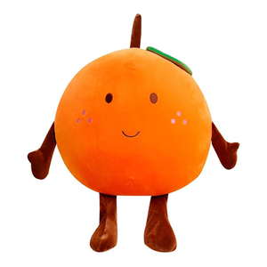 Jouet en peluche rond orange personnalisé en gros, mignon, avec <span class=keywords><strong>mains</strong></span> <span class=keywords><strong>et</strong></span> <span class=keywords><strong>pieds</strong></span>, oreiller en forme de fruit rembourré, décoration pour canapé <span class=keywords><strong>et</strong></span> lit, jouet orange à presser doux - Product Image 1