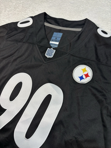 Nouveau <span class=keywords><strong>maillot</strong></span> de football américain brodé 2026 des <span class=keywords><strong>Steelers</strong></span> de Pittsburgh – N°90 TJ Watt, Aaron Rodgers, DK Metcalf, Patrick Queen, Pat Freiermuth - Product Image 4