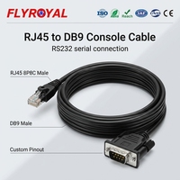 Câble Console Série RS232 RJ45 8P8C vers DB9 Mâle 1m 2m 3m Noir pour Routeur Serveur – Assemblage OEM RJ45 DB9