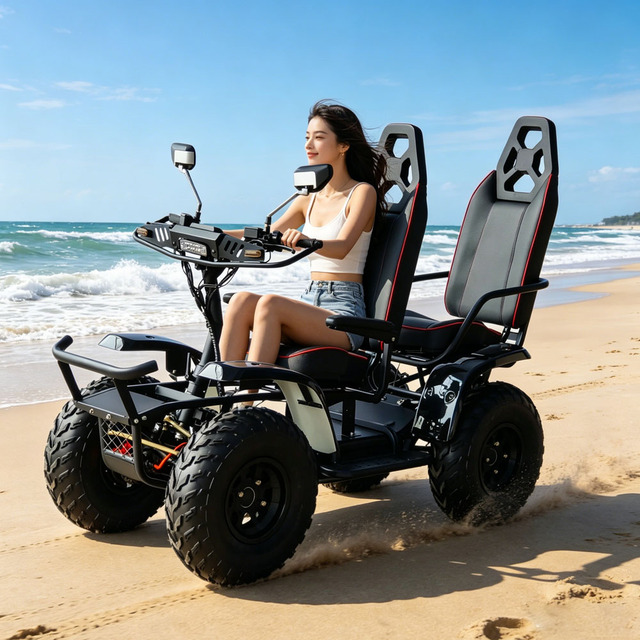 Heavy Duty Electric Scooter with Independent Suspension System