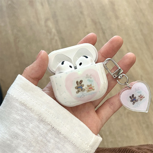 Funda protectora Star Heart Bear Rabbit para AirPods Pro 3 2 3 4 generación, funda para auriculares inalámbricos con Bluetooth para niñas - Product Image 2