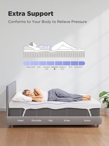Nuovi fori ventilati per il flusso d'aria che elaborano il materassino in Memory Foam infuso lavanda con copertura in bambù - Product Image 2