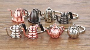 New Style Mini Coffee Appliance Keychain Metal 3D Coffee Keychain <b>Personalized</b> Key Ring Custom - Product Image 6