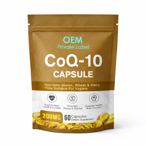 Cápsulas de CoQ10 de Alta Absorción OEM de 200 <span class=keywords><strong>mg</strong></span>, Suplemento de Coenzima <span class=keywords><strong>Q10</strong></span> para el Corazón, la Energía y el Apoyo Cerebral - Product Image 1