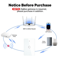 US AU interrupteur de lumière intelligent Zigbee tactile interrupteur mural télécommande sans fil 1/2/3 Gang blanc noir verre matériel 240v fil neutre ej