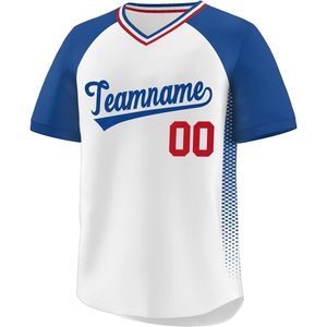 Camiseta de Béisbol Personalizada con Cuello en V, Unisex, Transpirable, con Estampado de Sarga, Nombre del Equipo, Número 00, Ropa Deportiva Personalizada - Product Image 1
