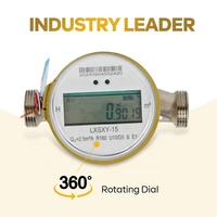 Compteur d'eau intelligent numérique domestique à jet unique DN15 (1/2") avec paiement postpayé, IP68, OEM, Lorawan, corps en laiton, ISO 4064 Classe B, Haoyuan High