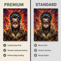 En Çok Satan 30*40 cm Değişen Resimli Tablo PET Lentiküler 3D Hareketli Resimler Anime Karakter Hareketli Posterler Dekorlar