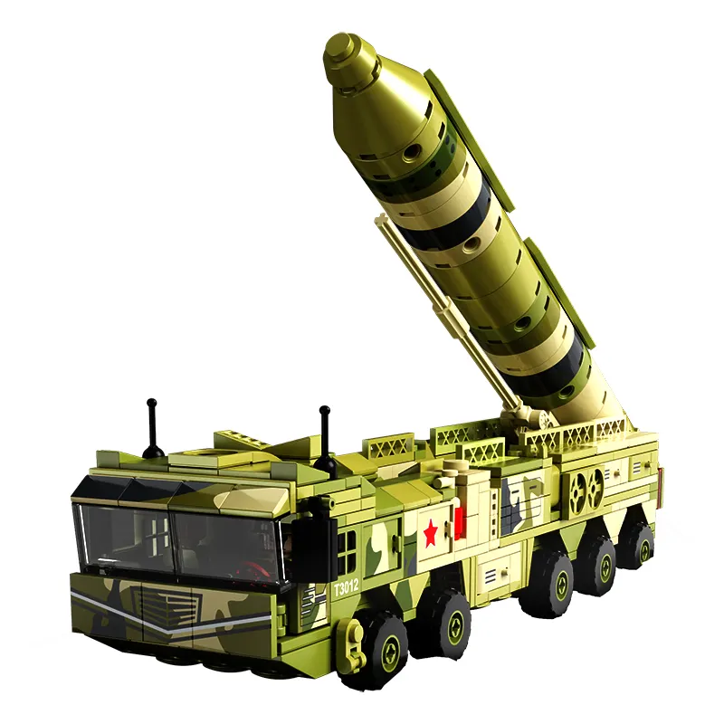 Gaomisi T3012 무기 동양 미사일 차량 군사 빌딩 블록 장난감 육군 자동차 벽돌 장난감 아이들을위한