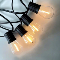 Guirlande lumineuse extérieure résistante à l'eau E26 E27 S14, pour auvent, jardin, ambiance festive, ornement de vacances