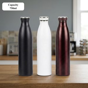 Bouteille isotherme portable en acier inoxydable de 750 ml, anti-fuite, conservation de la chaleur 12-24 heures, logo personnalisé - Product Image 2