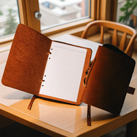 Porte-menu personnalisé en cuir véritable format A5, durable, de qualité supérieure, rétro, universel pour restaurant, café