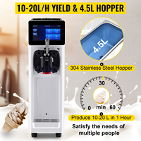 VEVOR SIHAO 1000W 10-20L/H Eenvoudig te bedienen ijsmachine voor één smaak
