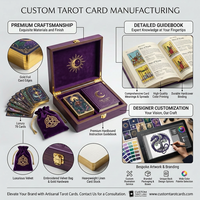 Cartas de Tarot impresas con logotipo rosa y azul personalizado cartas de Tarot impresas con cartas de Tarot de papel personalizadas Egipto egipcio afroamericano