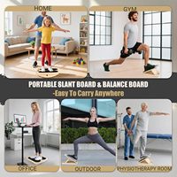 Planche inclinée et planche d'équilibre, capacité d'étirement des mollets |   Planche d'entraînement pour mollets, 6 angles réglables, antidérapante, pour la mobilité des jambes