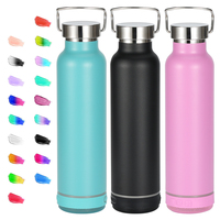 Gourde isotherme électronique moderne en acier inoxydable avec logo personnalisé, 450 ml et 600 ml, avec Bluetooth et chargement USB