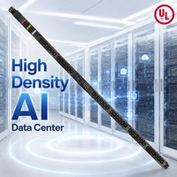 PDU intelligent à commutation pour rack de serveur à installation verticale 0U, 36 voies, avec prises C39 verrouillables, pour centre de données IA