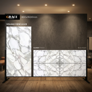 Volka Monet 800x1600mm <b>Matt</b> Porcelain <b>Floor</b> And Wall Tiles Grey Stone Design 80x160cm - Product Image 5