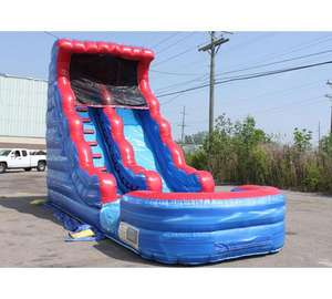 Tobogán Acuático Inflable Gigante de PVC de 20 pies, Diseño Rojo, para Niños y Adultos, Castillo Acuático Inflable para Jardín - Product Image 6