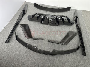 Kit de Carrocería de Fibra de Carbono <span class=keywords><strong>Novitec</strong></span> Pequeño, Alerón Trasero, Faldones Laterales, Labio Delantero y Labio Trasero, Apto para Ferrari 488GTB Modificado - Product Image 2