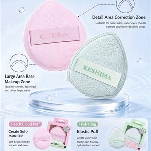 Éponge de maquillage triangulaire épaisse Keshima, houppette douce pour fond de teint et correcteur, lavable et portable - Product Image 6