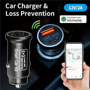 MFI certificata USB Type-C caricabatterie rapido veicoli accendisigari spina GPS Tracker individuare con il mio <span class=keywords><strong>Mini</strong></span> caricabatterie Kit per auto intelligente - Product Image 2