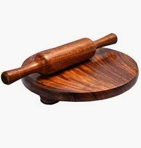 Premium Wooden <b>Rolling</b> Board and Belan Set for Chapati Roti Dough <b>Rolling</b> Kitchen Use Available at Wholesale Price - Product Image 2