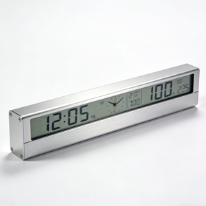Horloge de table minimaliste usinée CNC par électroérosion – Acier inoxydable brossé certifié ISO9001 / Décoration de table élégante noire - Product Image 3