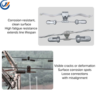 Amortisseur de vibrations éolien Stockbridge, marteau anti-vibrations, acier au carbone galvanisé à chaud, robuste, pour conducteur ACSR