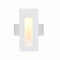 GW07025 Morden Simple 3W Encastré LED Plâtre Applique Murale Encastré Sans Garniture GU10 Gypse Applique Murale Pour Escaliers