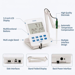 Medidor de ORP y <span class=keywords><strong>pH</strong></span> AZ8601 con <span class=keywords><strong>Electrodo</strong></span> de Calibración 4-20mA para Agua, Medidor de <span class=keywords><strong>pH</strong></span> del Suelo, Medidor de EC - Product Image 3