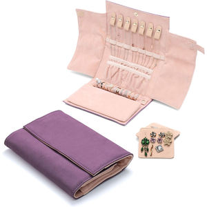 Estuche de Joyería de Terciopelo de Lujo, Ligero y Grande, Personalizado, Premium, Bolsa de Viaje Enrollable Portátil para Collares, para Mujer - Product Image 1