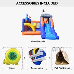 Château gonflable avec toboggan, maison de rebond colorée, château gonflable pour enfants - Product Image 4