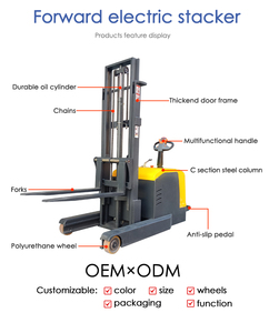 1ton 2ton מלא מערה חשמלי מלגזה להרים 3m מזרן מרים Stand כונן הידראולי מלגזות חסר רגליים סוללה מלגזה מערם - Product Image 2