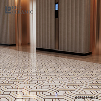 Carreaux de sol en porcelaine polie effet mosaïque marbrée pour cuisine/hôtel 75x150 60x120