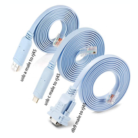 Cable de Consola Rollover ANNXIN Industrial con Chip FTDI, USB 2.0 Macho a RS232 RJ45, 6 Pies, Blindaje Trenzado TPE para Routers