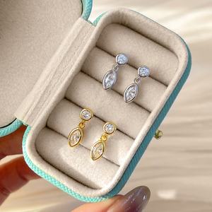 Pendientes de Moda al por Mayor, Chapados en Oro de 18K, Impresionantes Pendientes de Corazón con Circonitas, Joyería para Mujer - Product Image 5