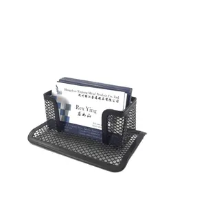 Stationery Office Desktop Pop Up Slim Business Place Name Metal Mesh Wire Card Holder for Desk