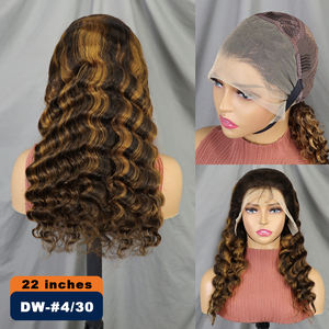วิกผมมนุษย์ 200% ขนาด 14-30 นิ้ว # วิกผมลูกไม้แบบลอนลึก P4/30 ขนาด 13x4 พร้อมเชือกผูกผมแบบใส - Product Image 2