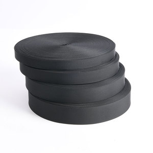 <span class=keywords><strong>Sangle</strong></span> en tissu tissé 100% polyester en tailles 20 mm, 25 mm, 32 mm, 38 mm <span class=keywords><strong>pour</strong></span> sacs, ceinture de bagage élastique avec logo personnalisé, forme plate - Product Image 1